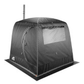 Camping sauna Morzh LUX XL. The tent color is black.