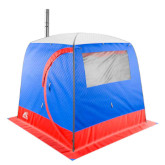 Camping sauna Morzh LUX XL. The tent color is tricolor.